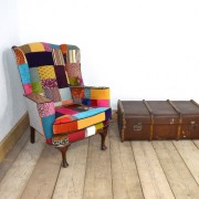 Patchwork-Wingback-Chair-2-Upcycled-Furniture-Junk-Gypsies